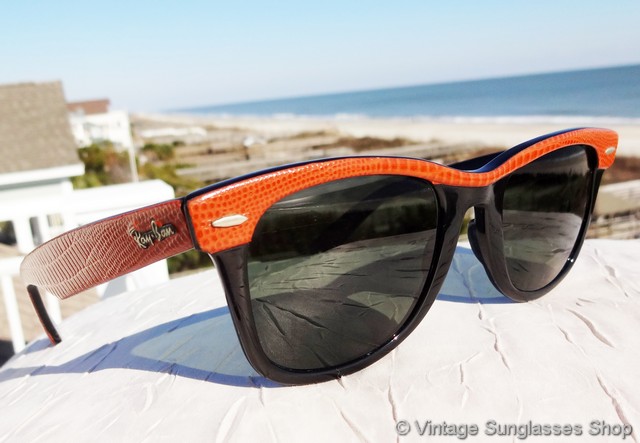 Ray Ban Wayfarer Leathers Black Ebony Sunglasses